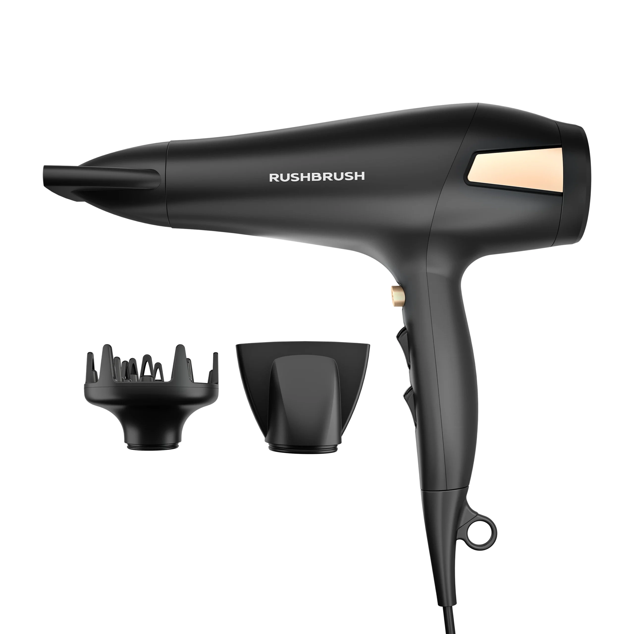 Rush Brush D2 Pro Hair Dryer-Black